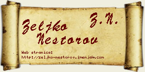 Željko Nestorov vizit kartica